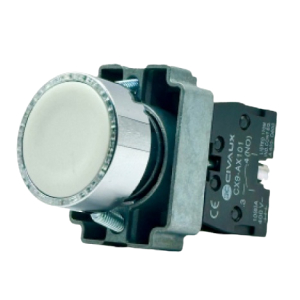 PUSH BUTTON METAL WHITE