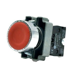 PUSH BUTTON METAL RED