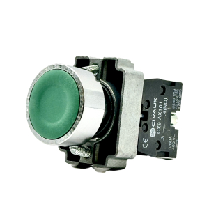 PUSH BUTTON METAL GREEN