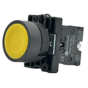 PUSH BUTTON PLASTIC YELLOW